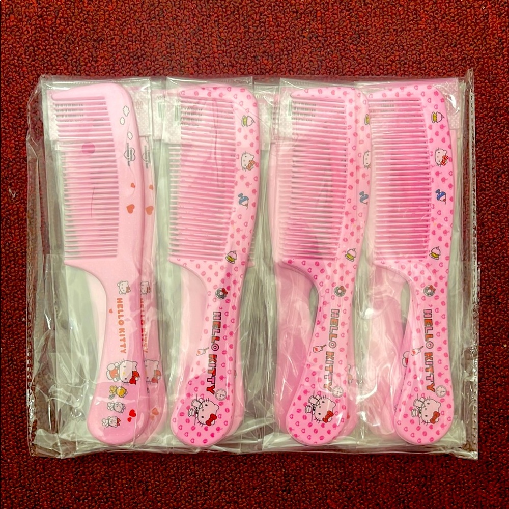 Hello Kitty Pink Polka Dot Comb Set